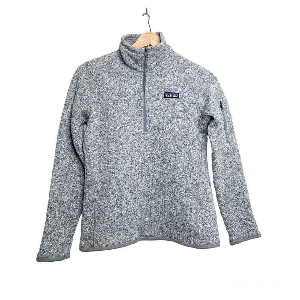 Patagonia Better Sweater 1/4 Zip Fleece Jacket Birch White S